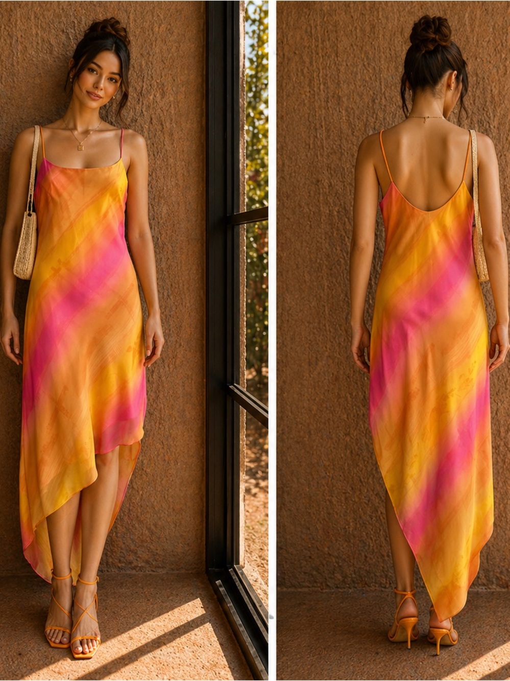90s Asymmetrical Maxi Dress